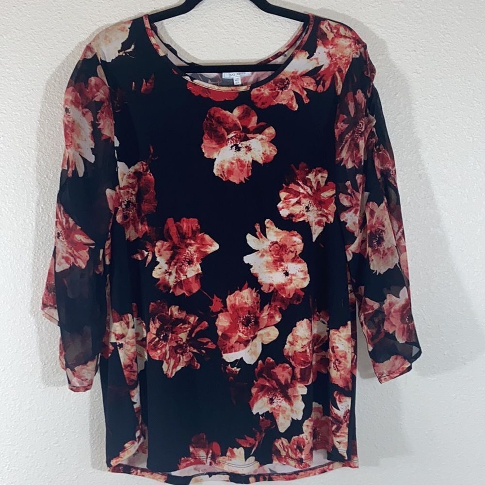 Ava James Floral Woman Blouse Size 2X